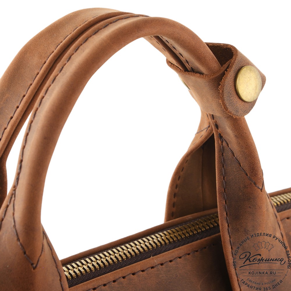  Кожаная деловая сумка "Марк" (коричневый крейзи) 